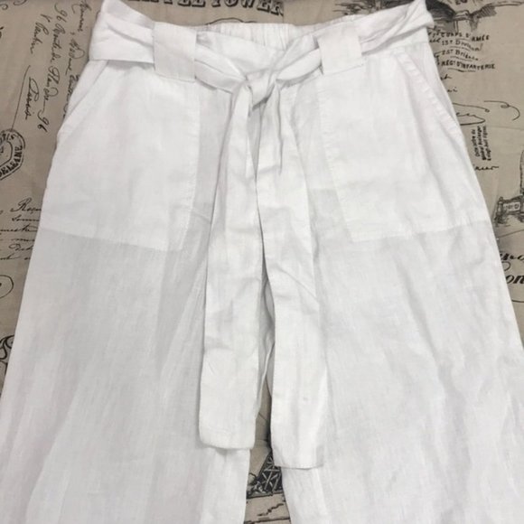 Caslon® New Belted Linen Pants - Picture 4 of 8